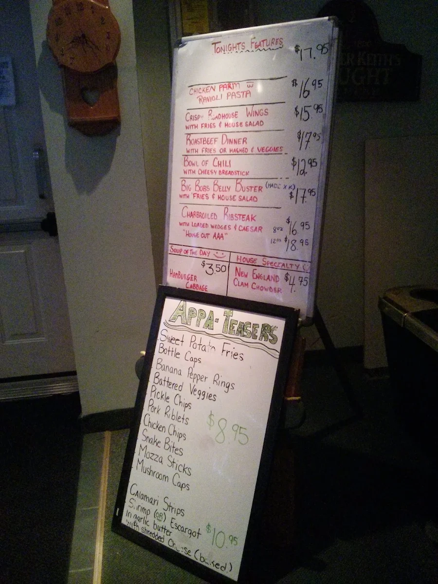 Menu, The Bridge Restaurant & Bar