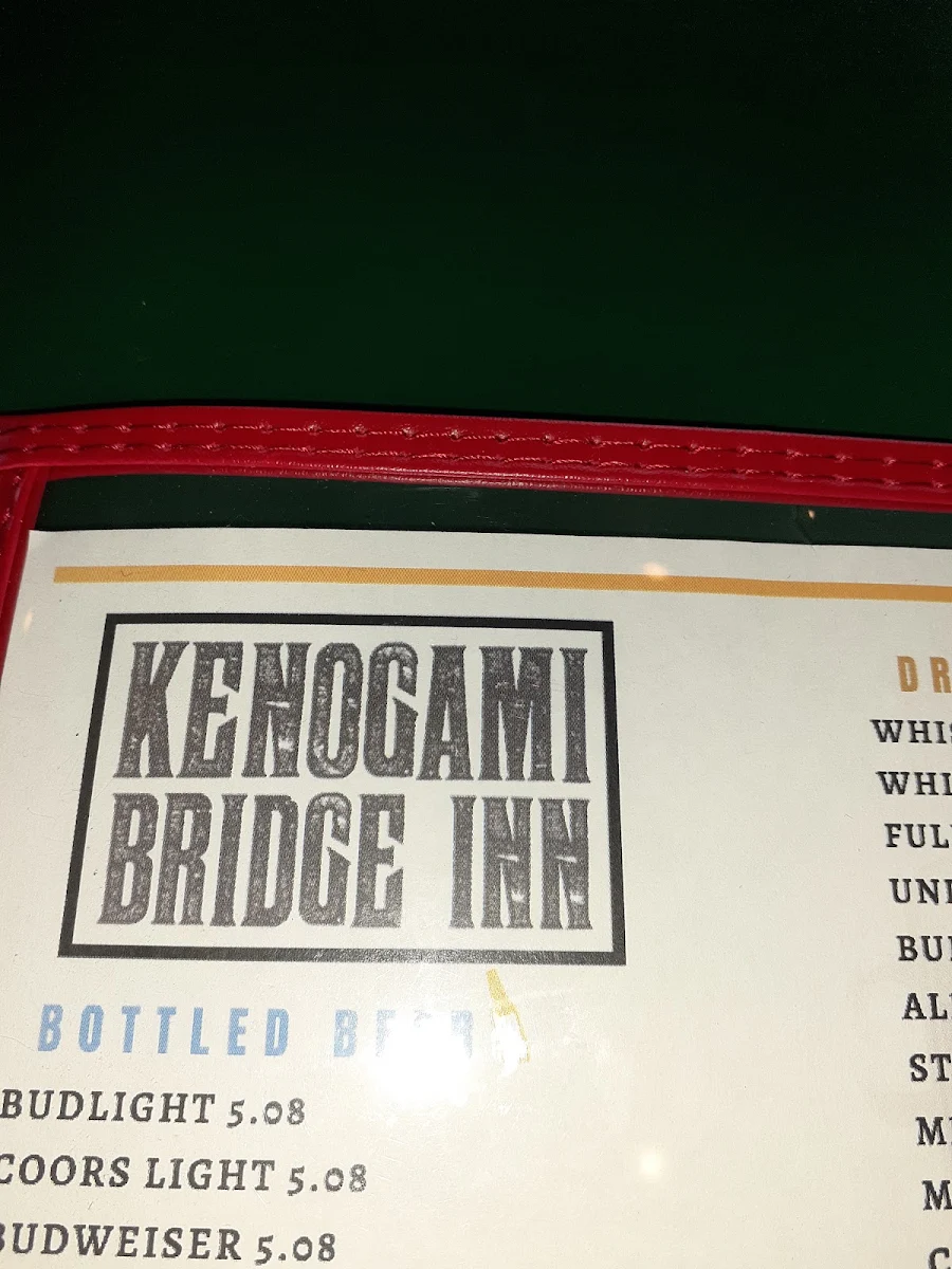 Menu, The Bridge Restaurant & Bar