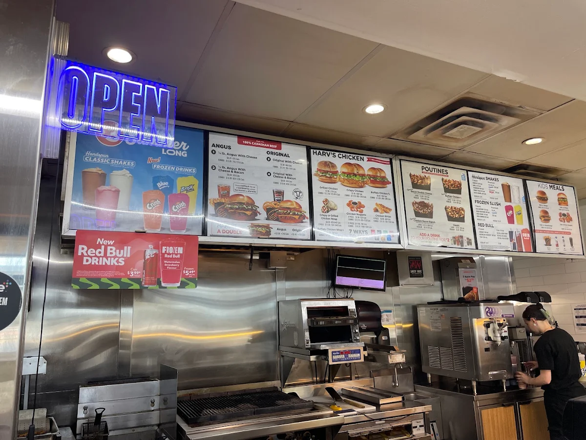 Menu, Harvey's