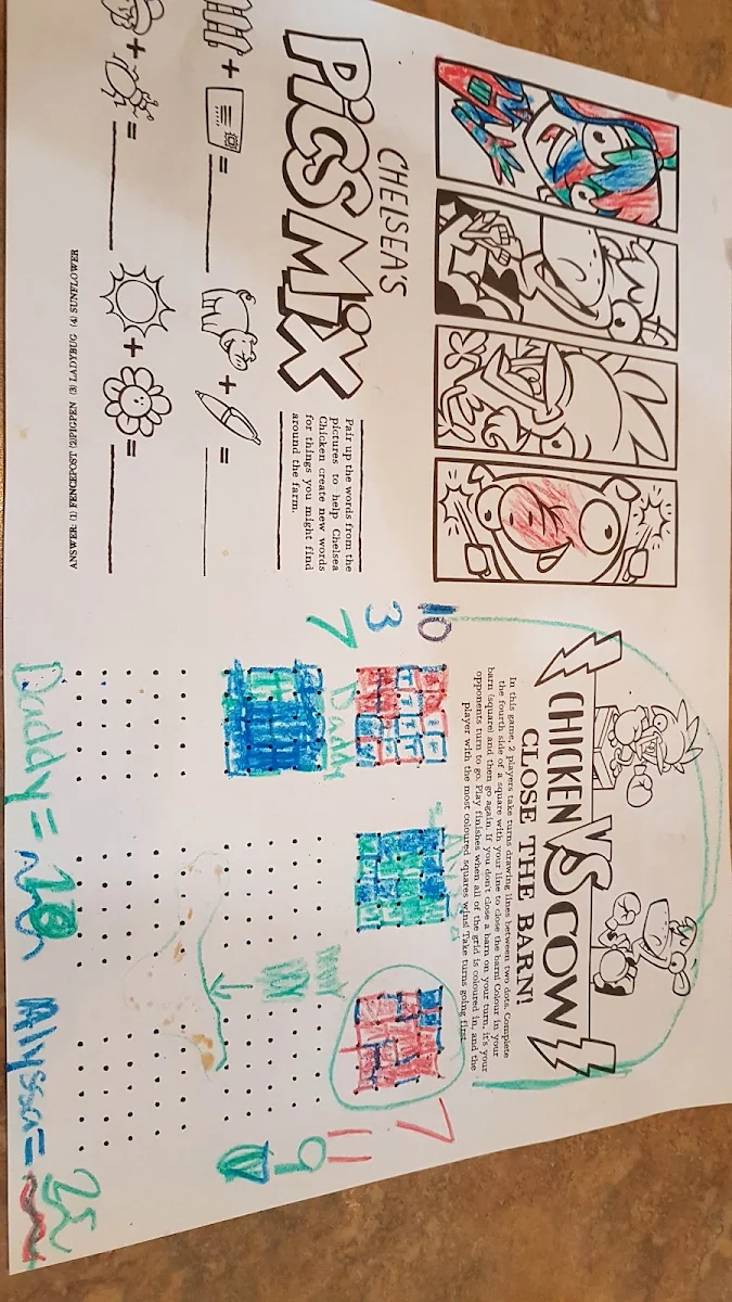 Menu, Harvey's
