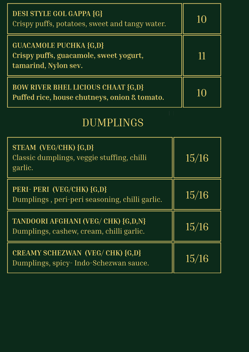 Menu, Rasa Palladium (Indian & Western) Bar & Restaurant