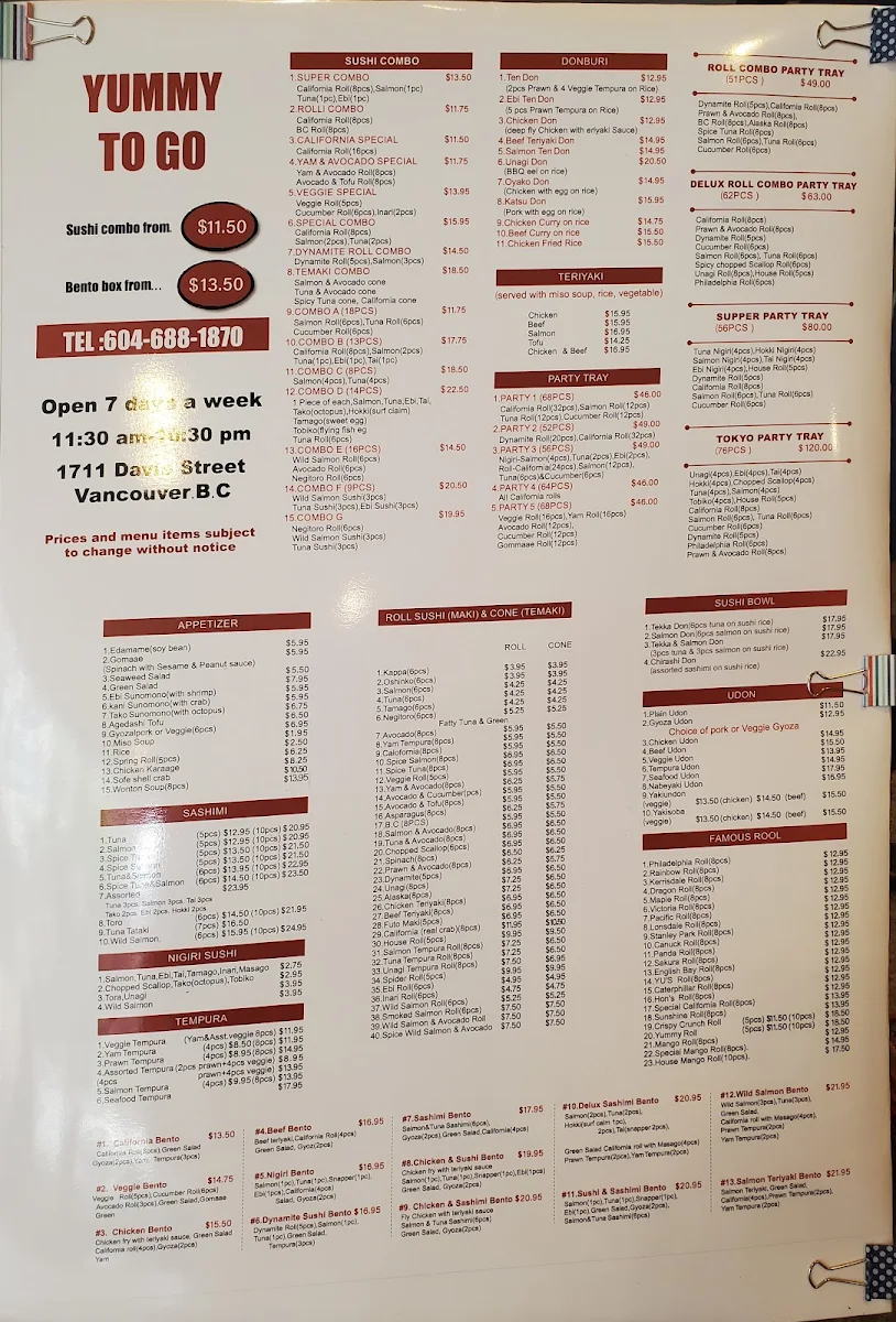 Menu photo 1
