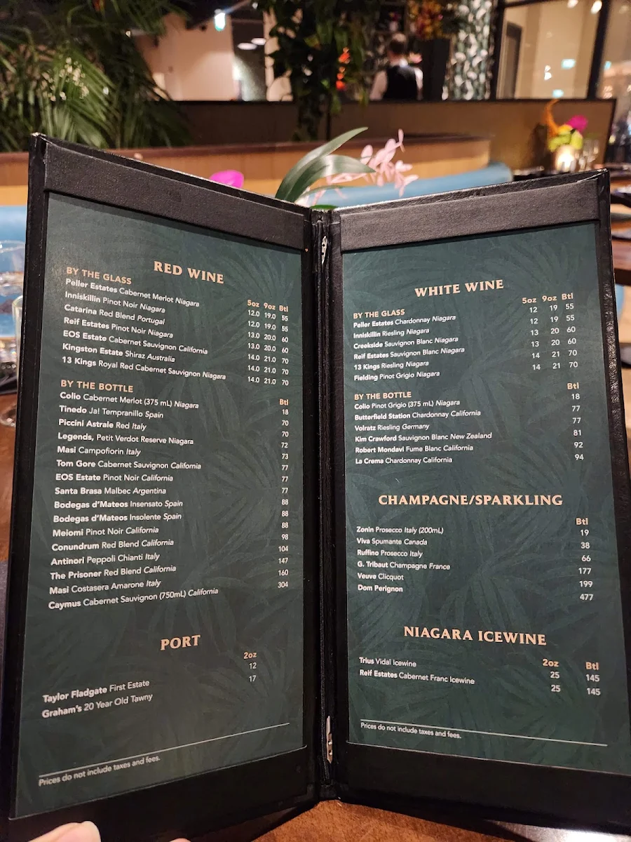 Menu, Brasa Brazilian Steakhouse