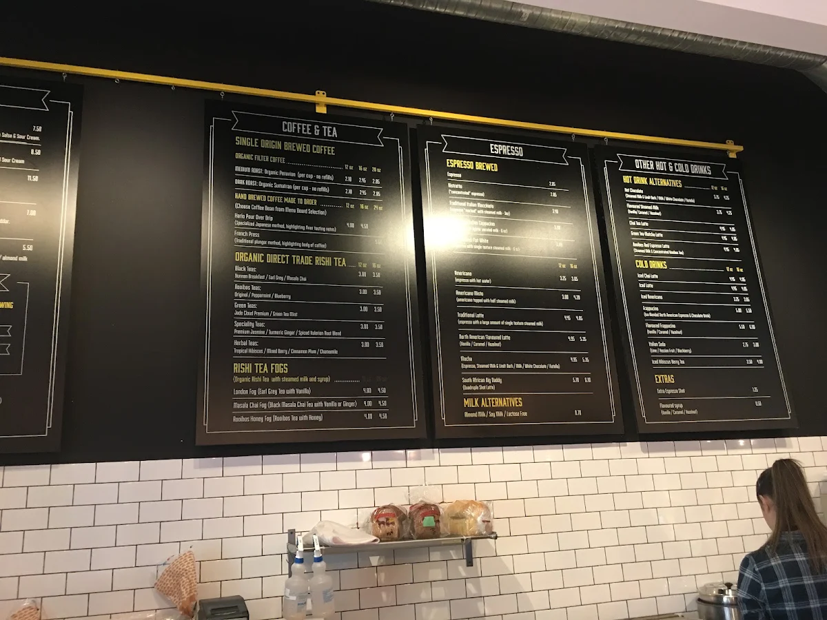 Menu, Bread Milk & Honey Cafe