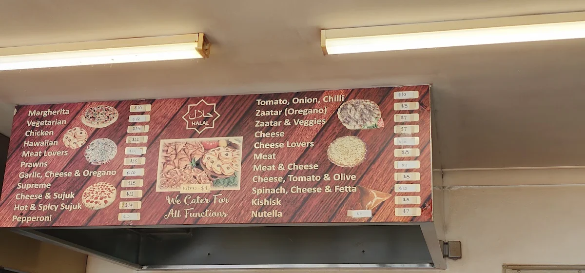 Menu, Narwee Pizza