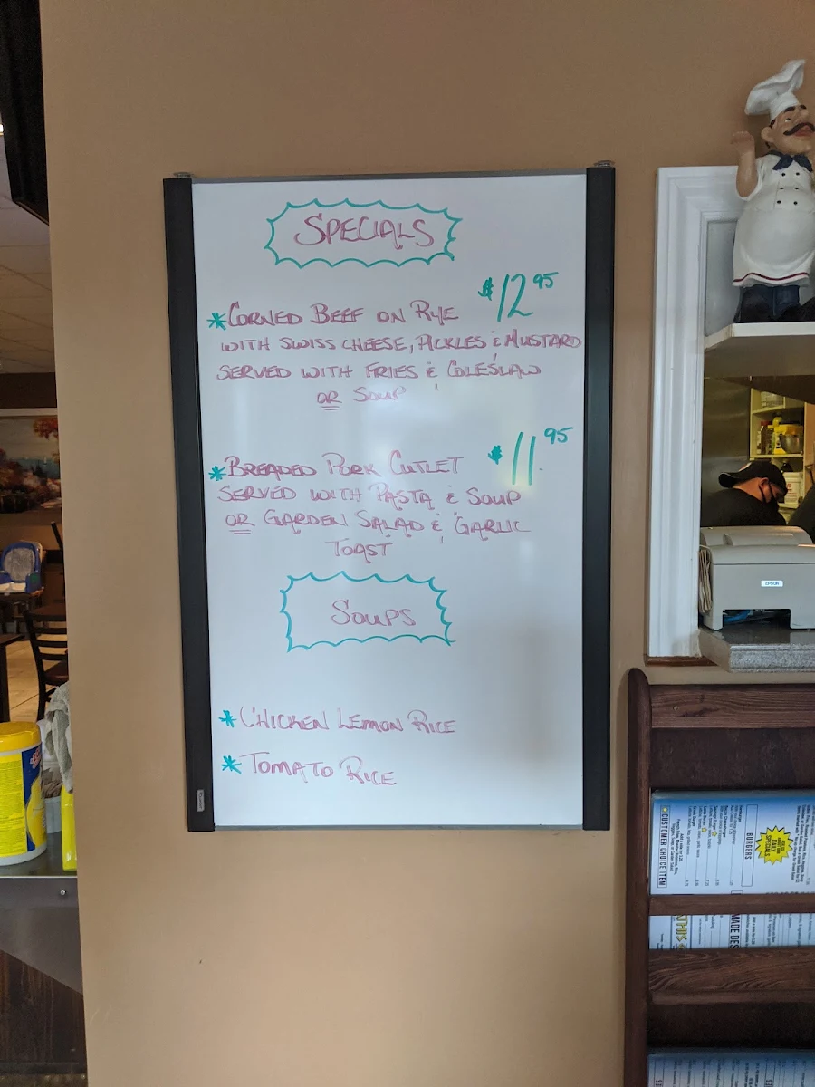 Menu, Stathis Grill