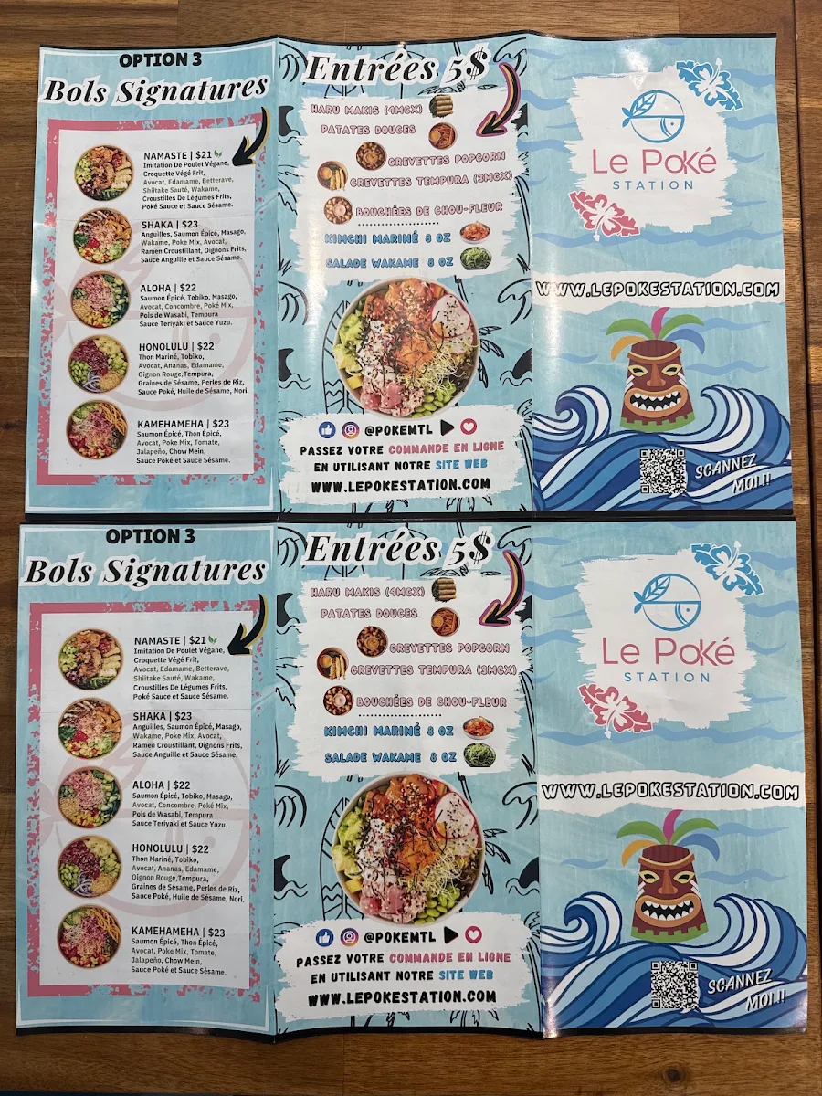 Menu, Le Poké Station Côte-des-Neiges (CDN)