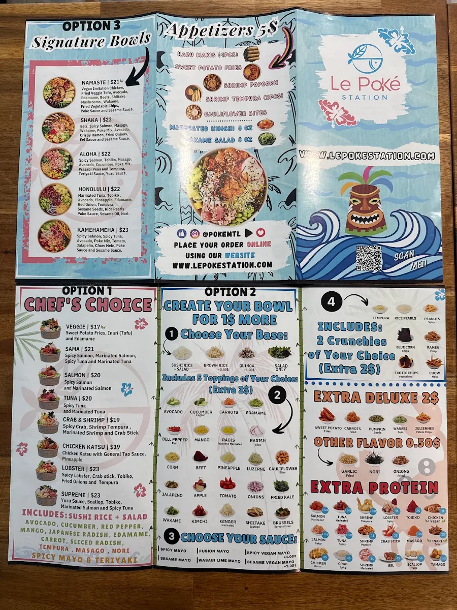 Menu, Le Poké Station Côte-des-Neiges (CDN)