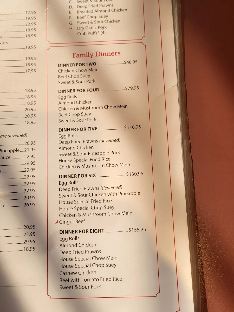 Menu, Kiki Gardens Restaurant