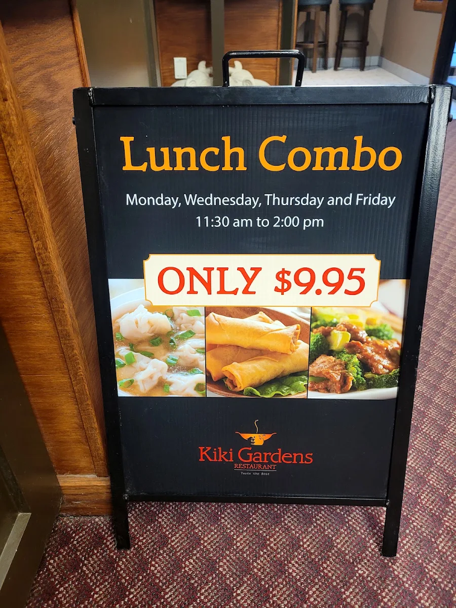 Menu, Kiki Gardens Restaurant