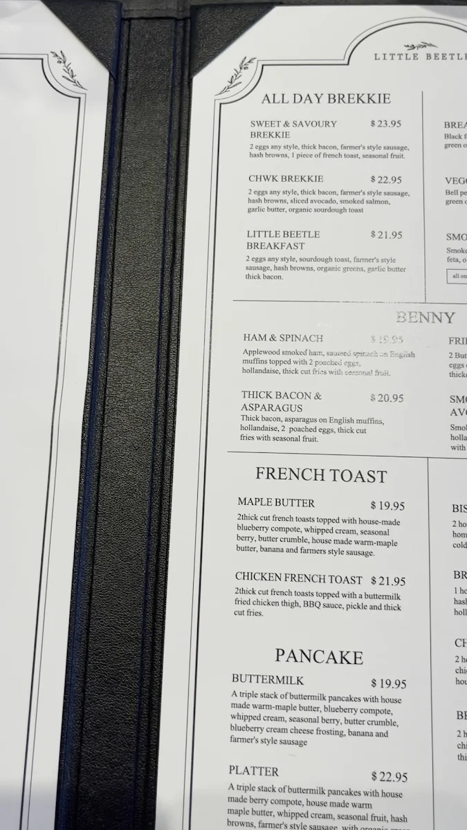 Menu, Little Beetle