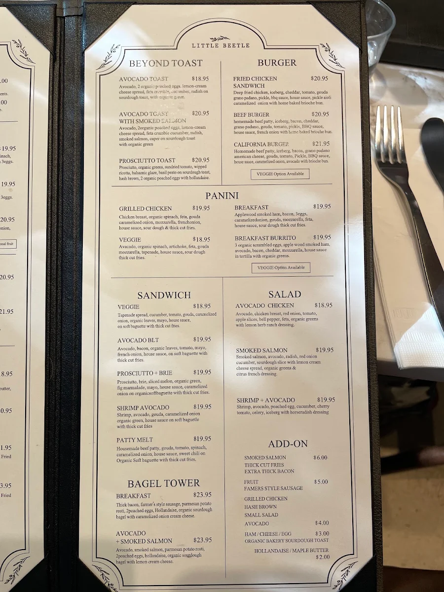 Menu, Little Beetle