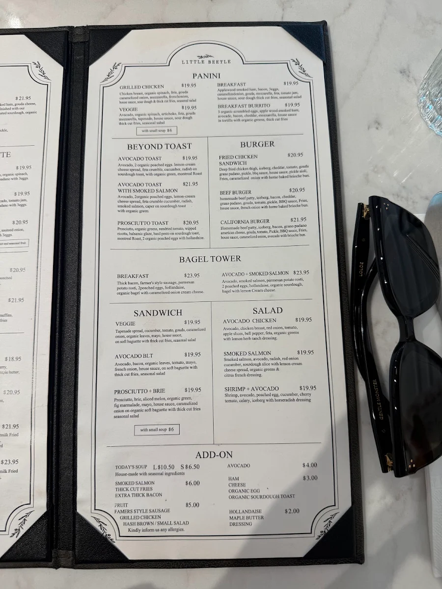 Menu, Little Beetle