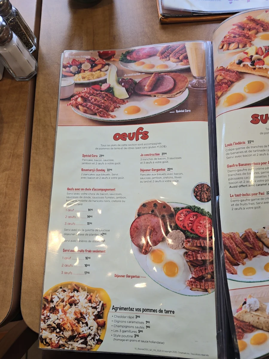 Menu, Cora