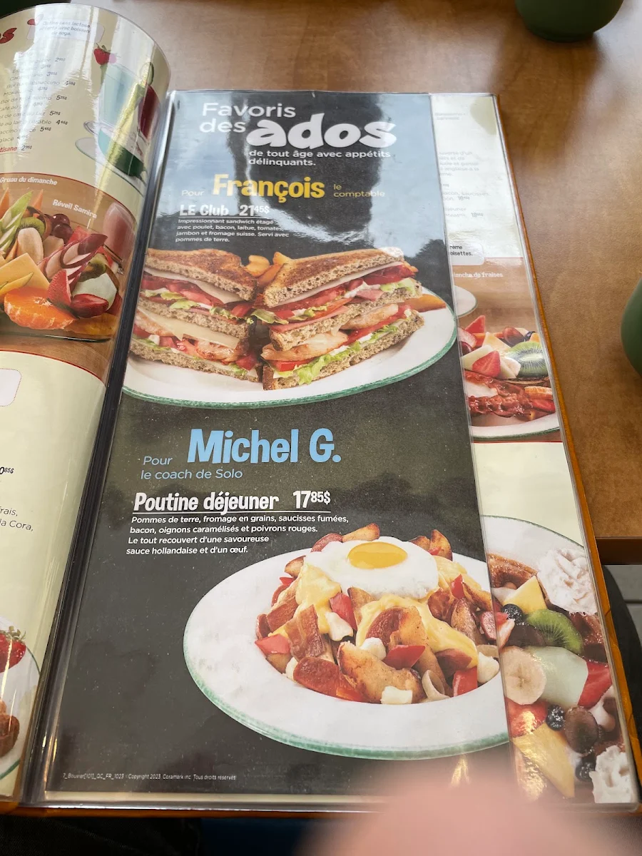 Menu, Cora