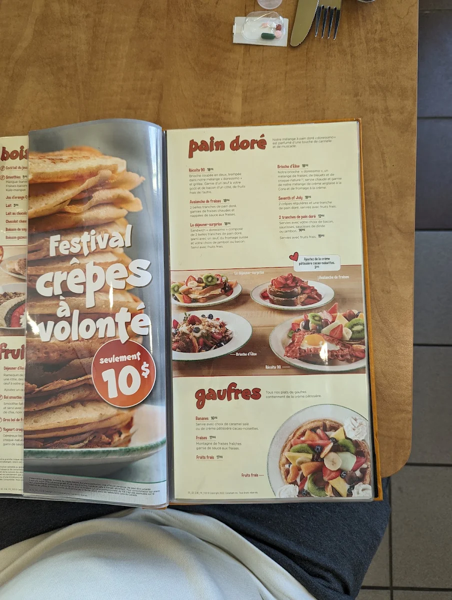 Menu, Cora