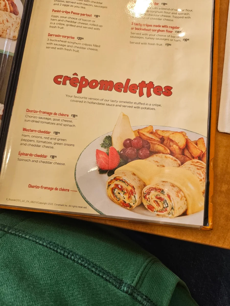 Menu, Cora