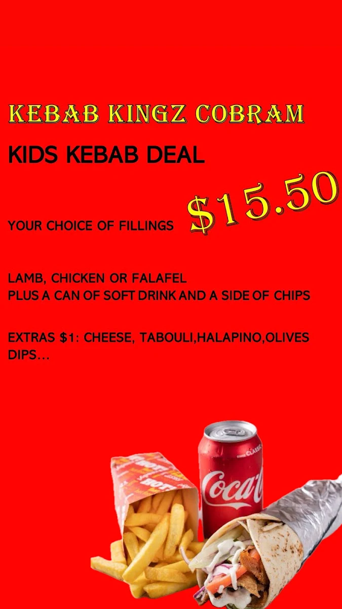 Menu, KEBAB KINGZ COBRAM
