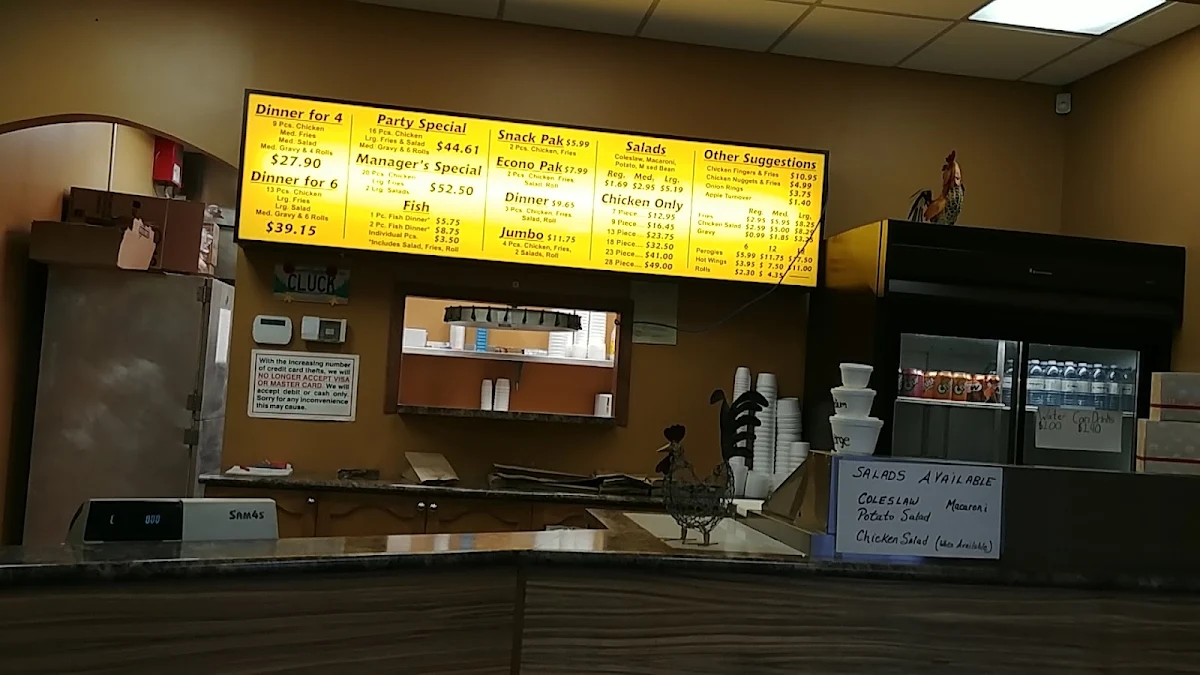 Menu, Candy's Fried Chicken