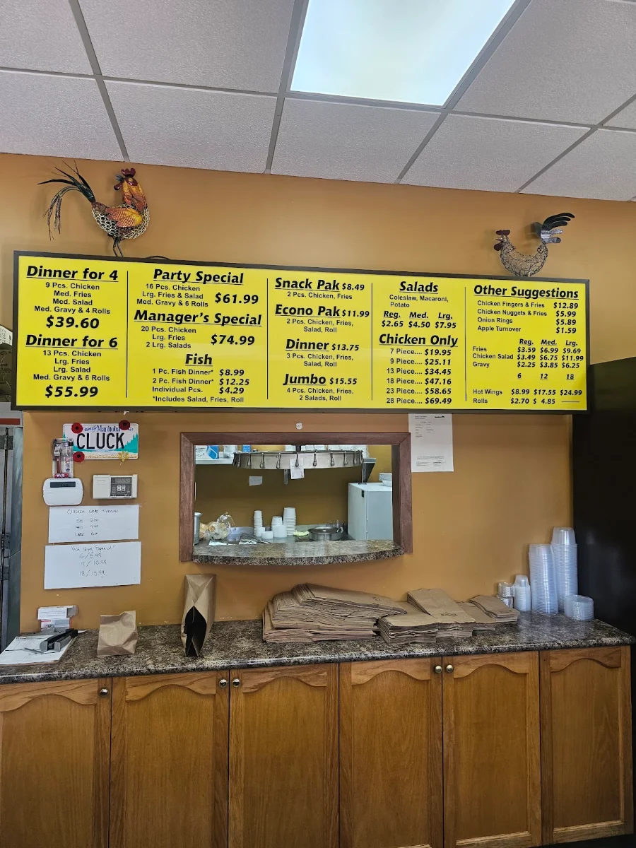 Menu, Candy's Fried Chicken