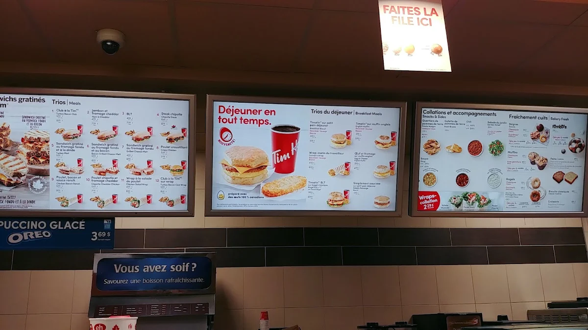 Menu, Tim Hortons
