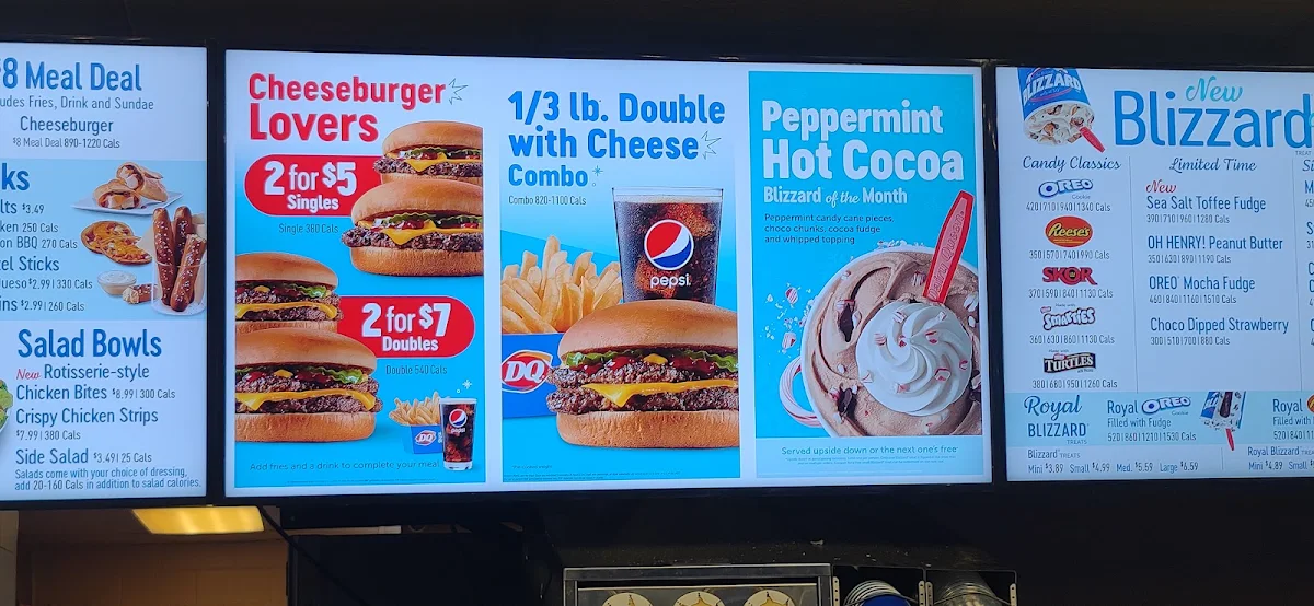 Menu, Dairy Queen Grill & Chill