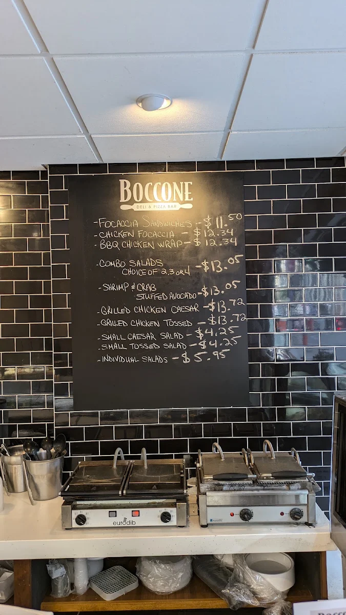 Menu, Boccone Deli & Pizza
