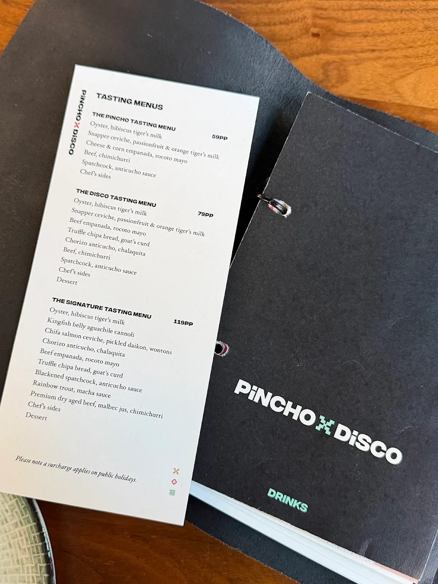 Menu, Pincho Disco