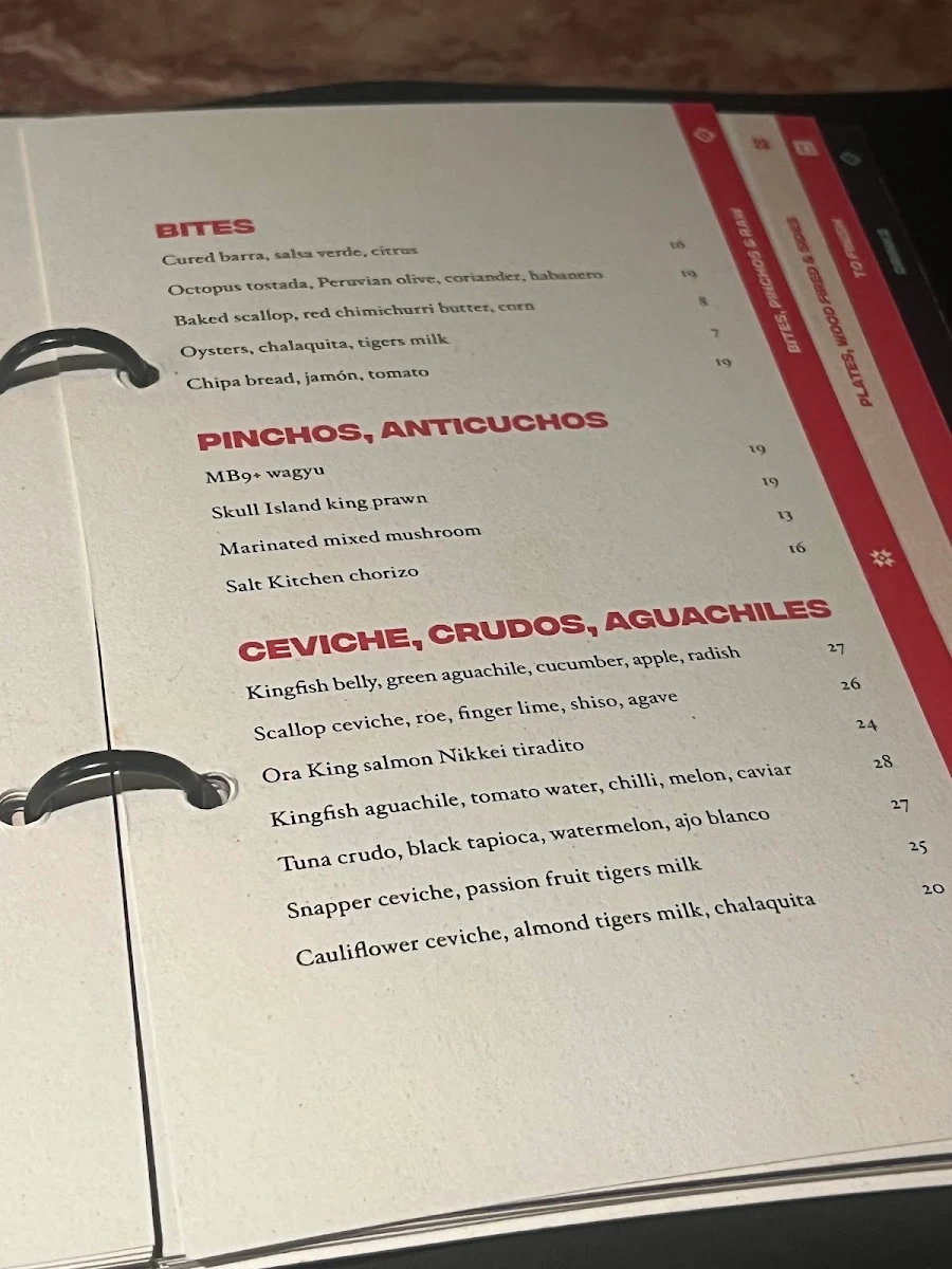 Menu, Pincho Disco