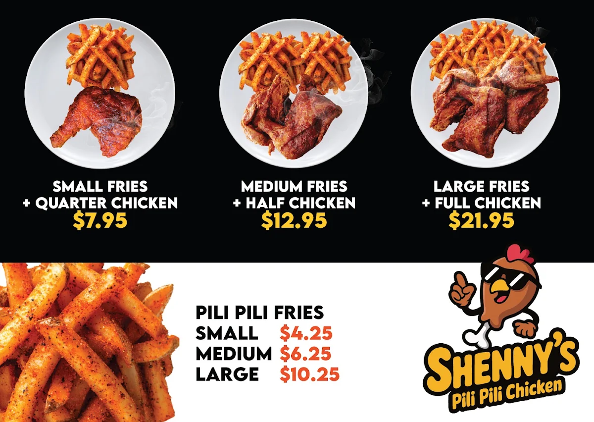 Menu, Shenny's - Pili Pili Crispy Fried Chicken
