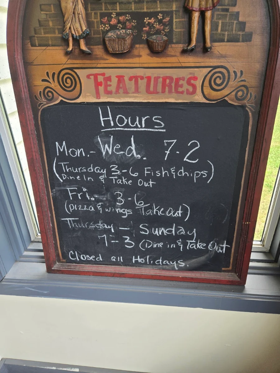 Menu, The St Joseph Island Black Bear Cafe Bakery & Catering
