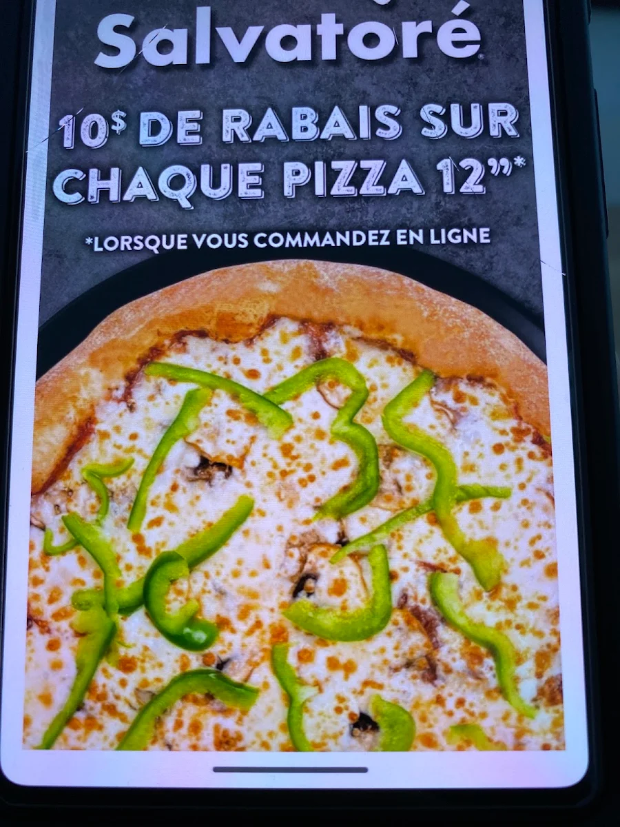 Menu, Pizza Salvatoré