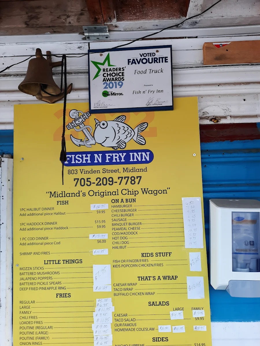 Menu, Fish N' Fry Inn
