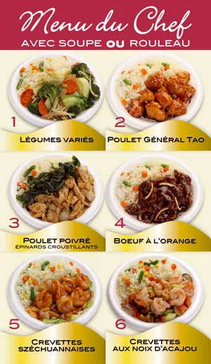 Menu, Général Tao
