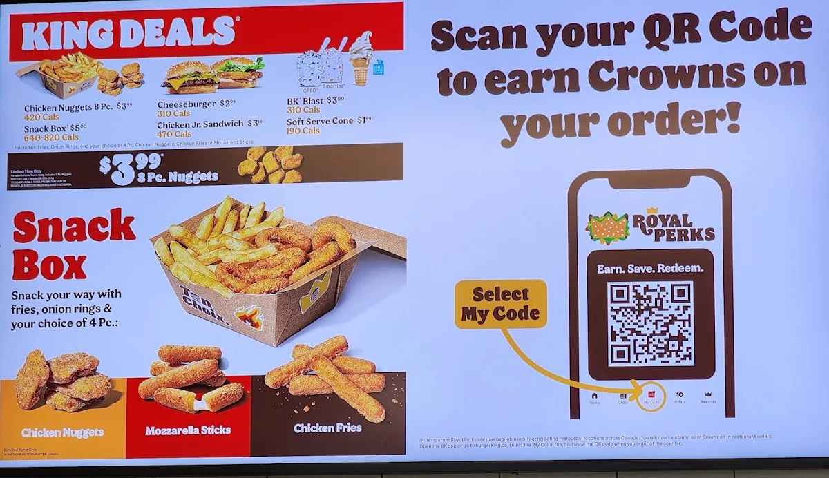 Menu, Burger King