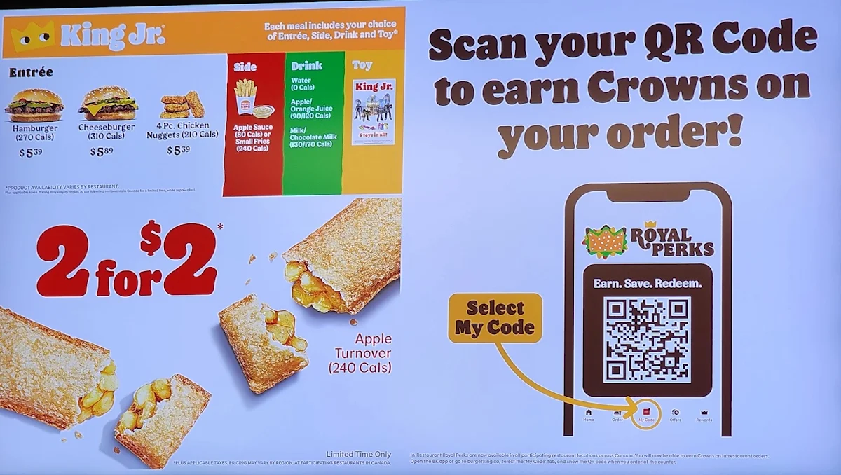 Menu, Burger King