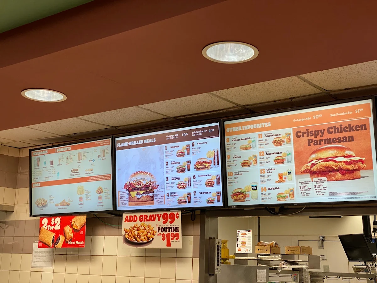 Menu, Burger King