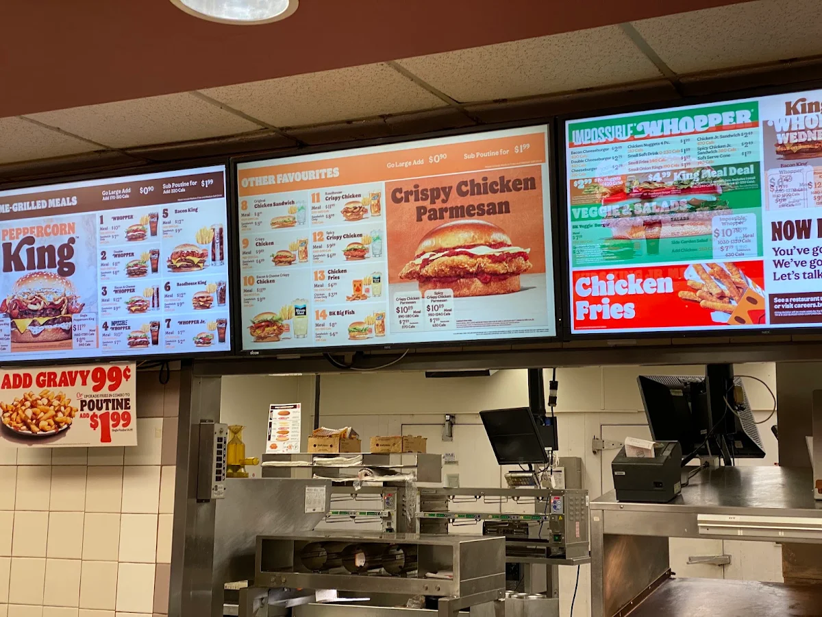 Menu, Burger King