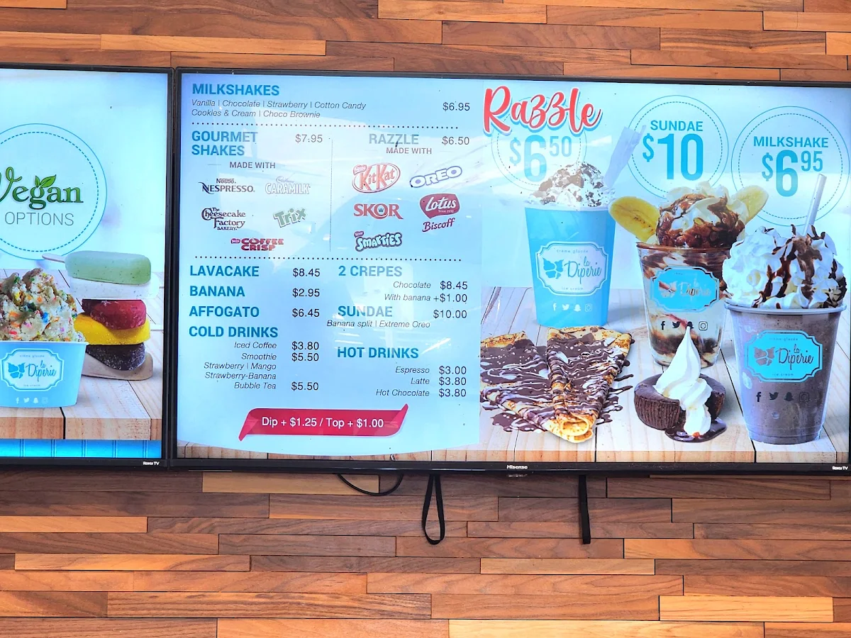 Menu, La Diperie