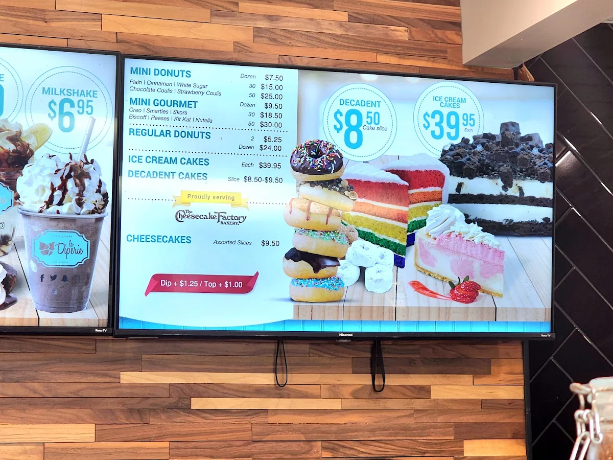 Menu, La Diperie