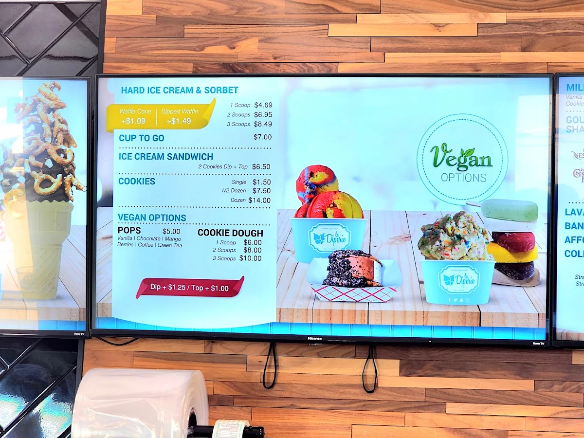 Menu, La Diperie