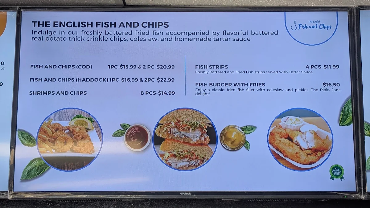 Menu, The Burger Mechanic - The English Fish and Chips Shop