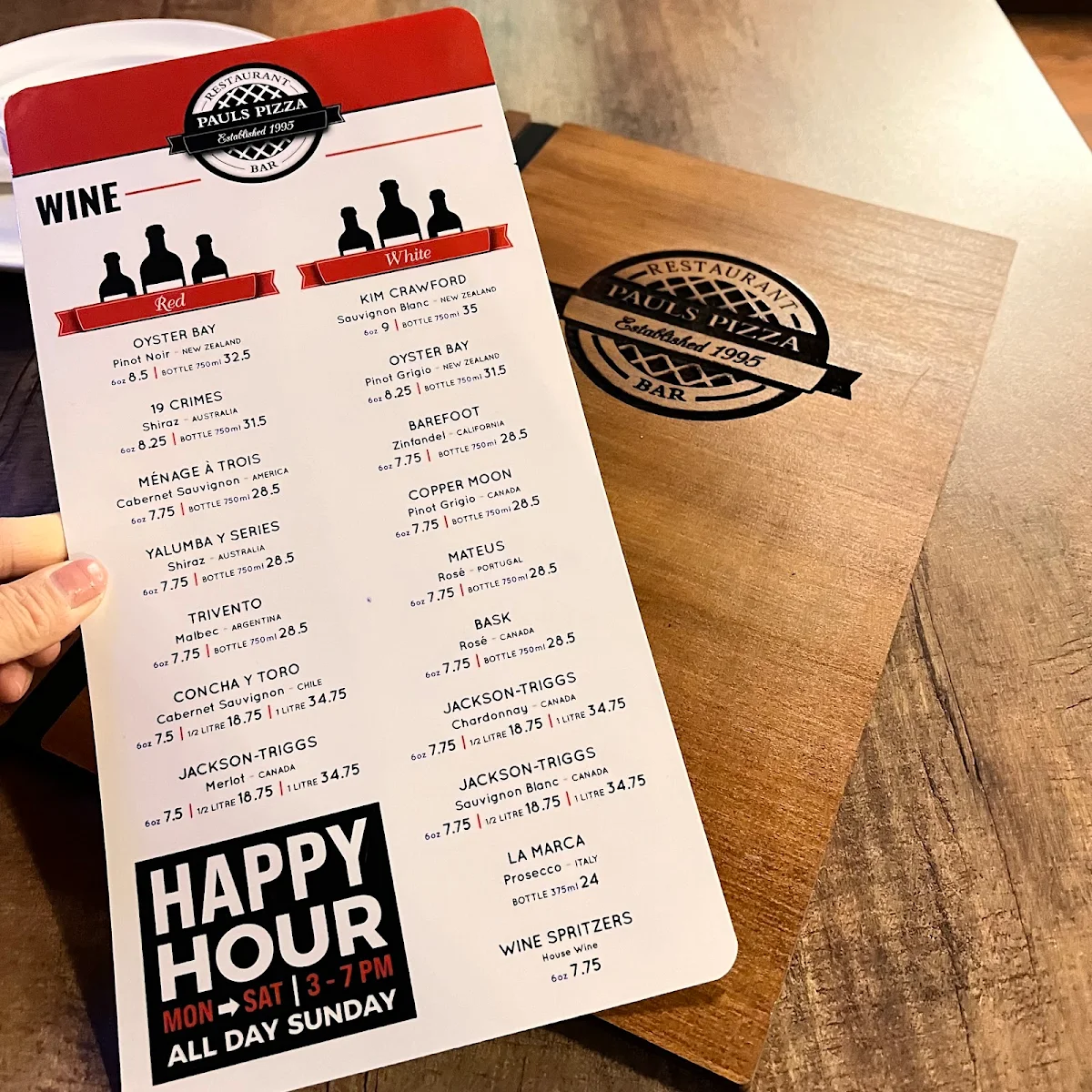 Menu, Pauls Pizza Airdrie