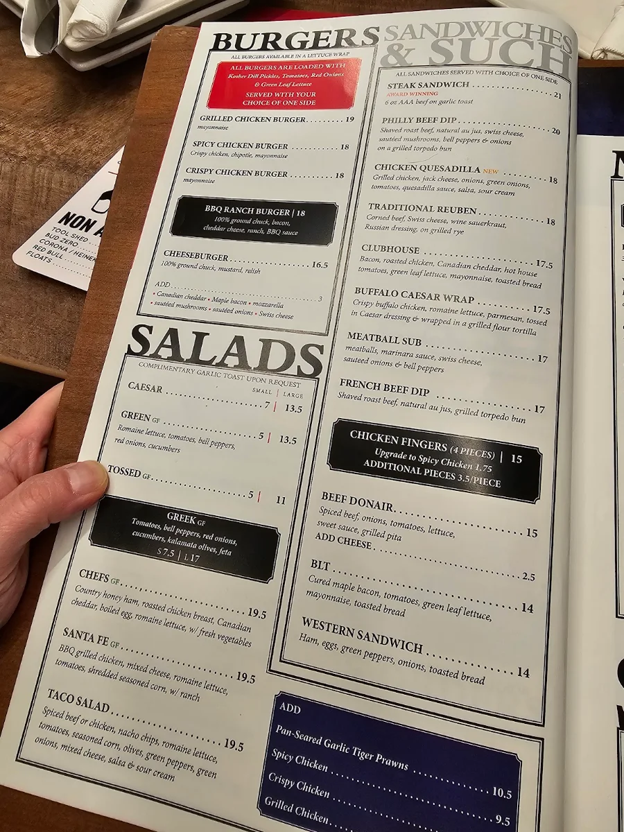 Menu, Pauls Pizza Airdrie