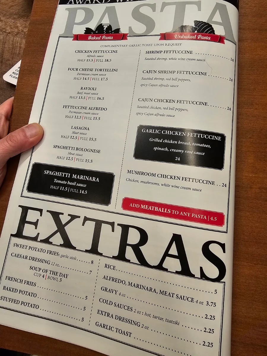 Menu, Pauls Pizza Airdrie