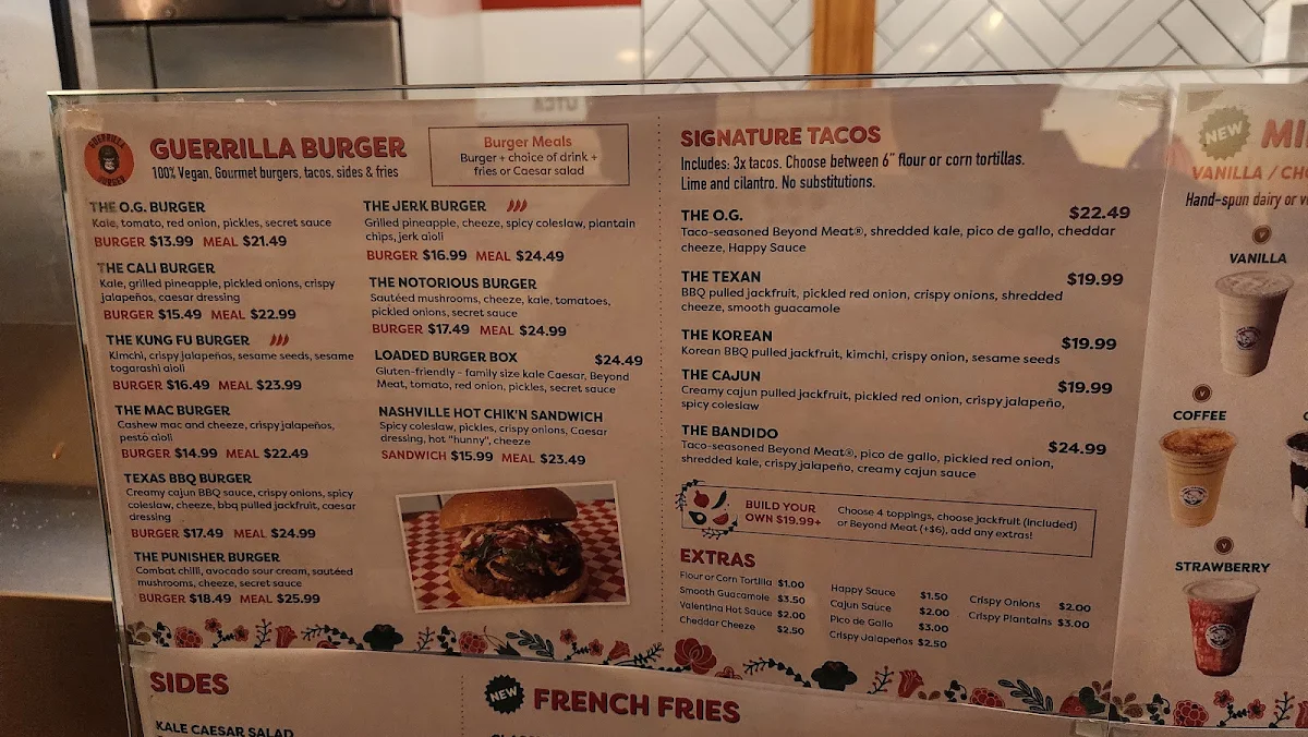 Menu, Door FiftyFive