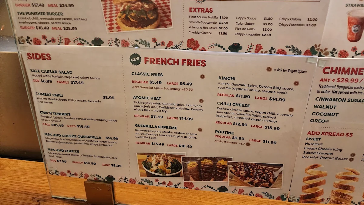 Menu, Door FiftyFive