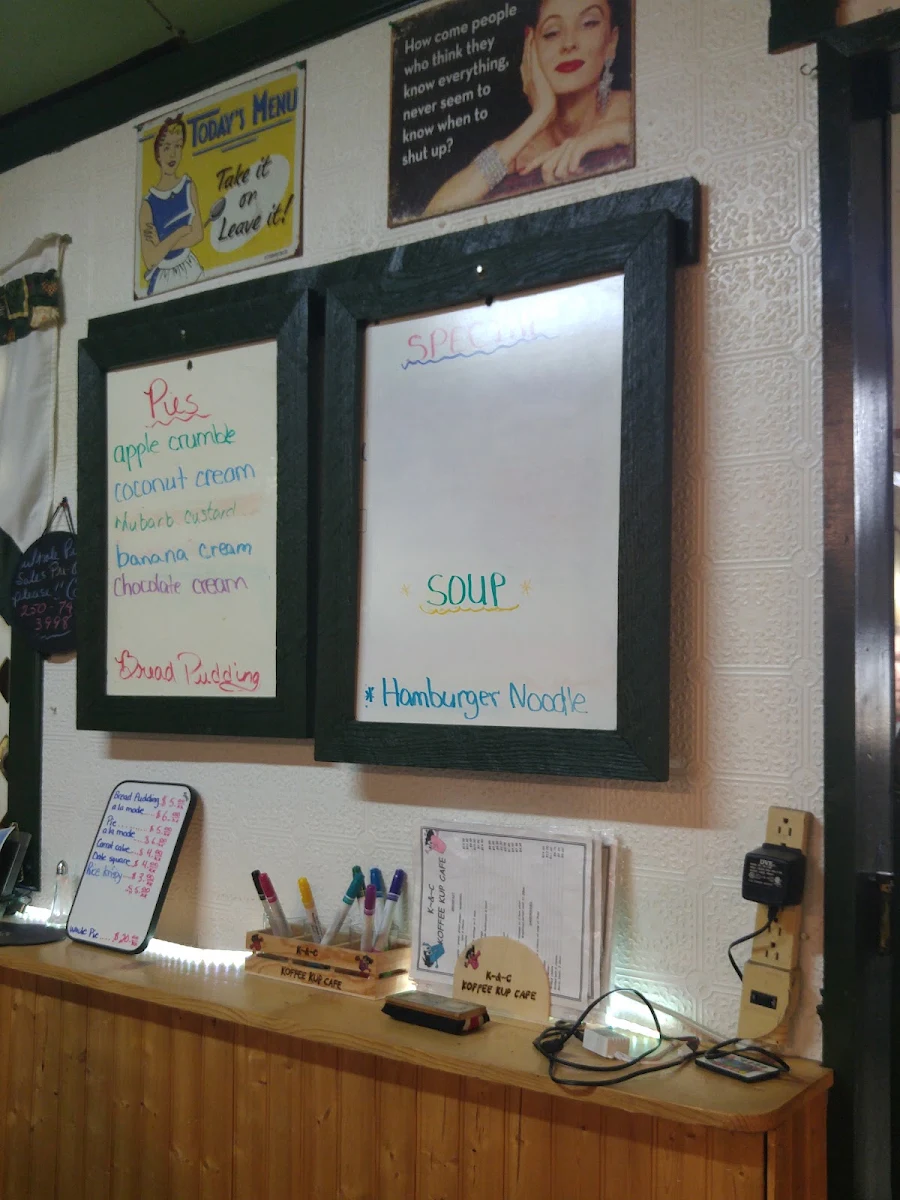 Menu, Fort Alexandria Cafe & Fruit Stand