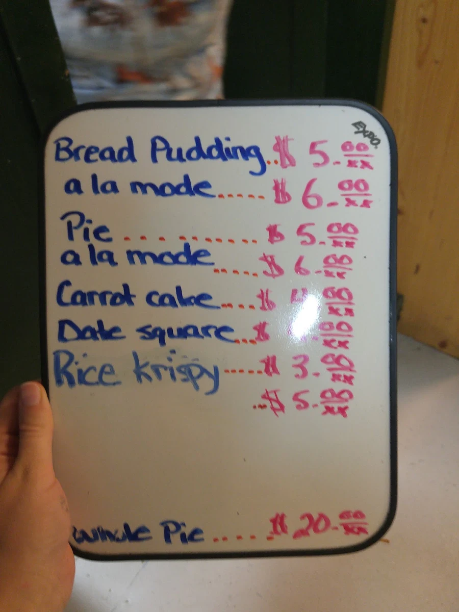 Menu, Fort Alexandria Cafe & Fruit Stand