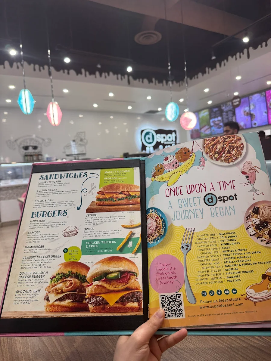 Menu, D Spot Desserts Brampton East